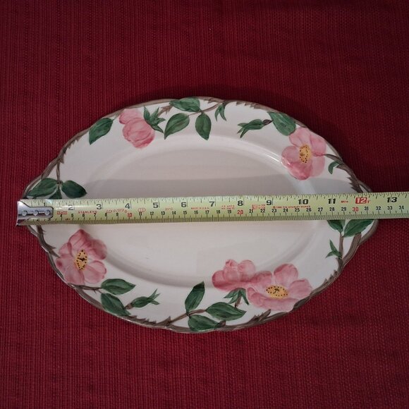 Franciscan Desert Rose 12 1/2" Oval Serving Platter 49-53 USA - Picture 7 of 8